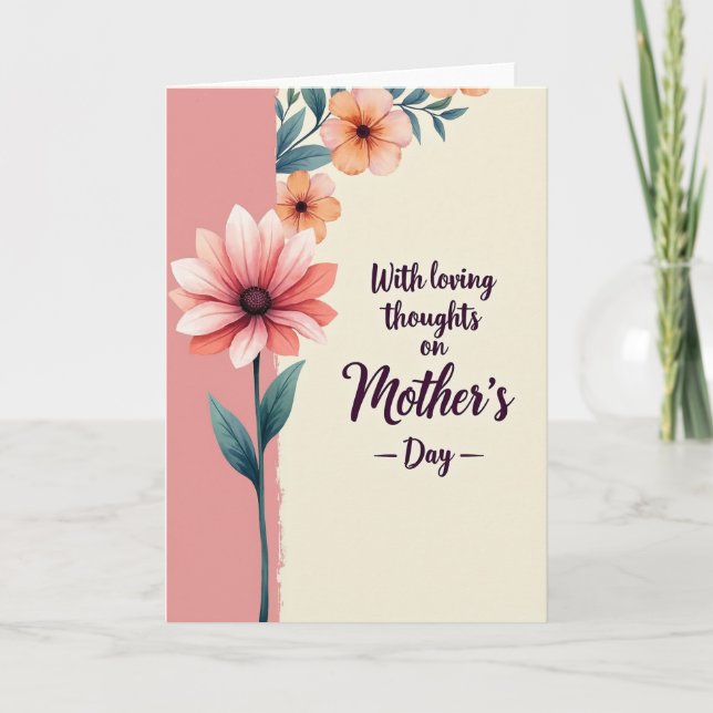 Rose Pink Mothers Day Card (Front)