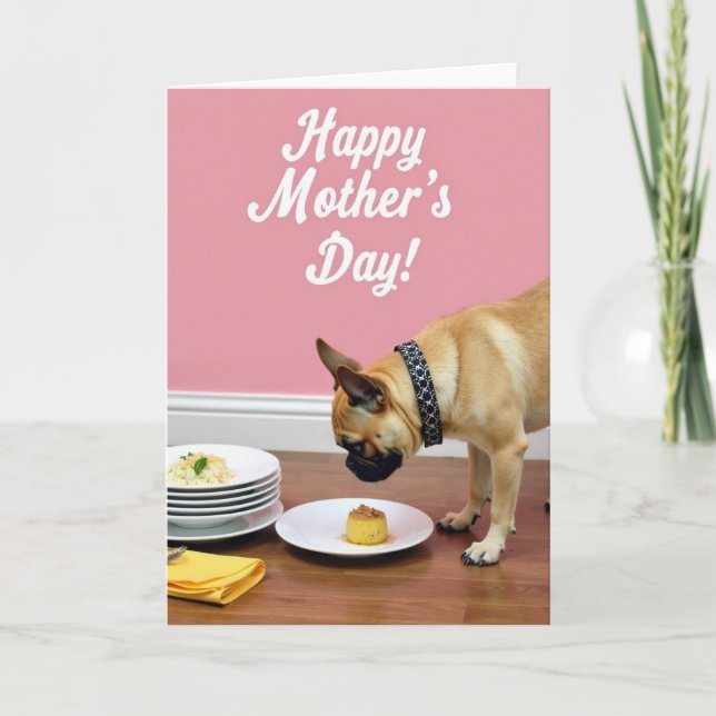 Rose Pink Mothers Day Feast Card (Front)