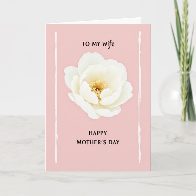 Rose Pink Mothers Day Love Card (Front)