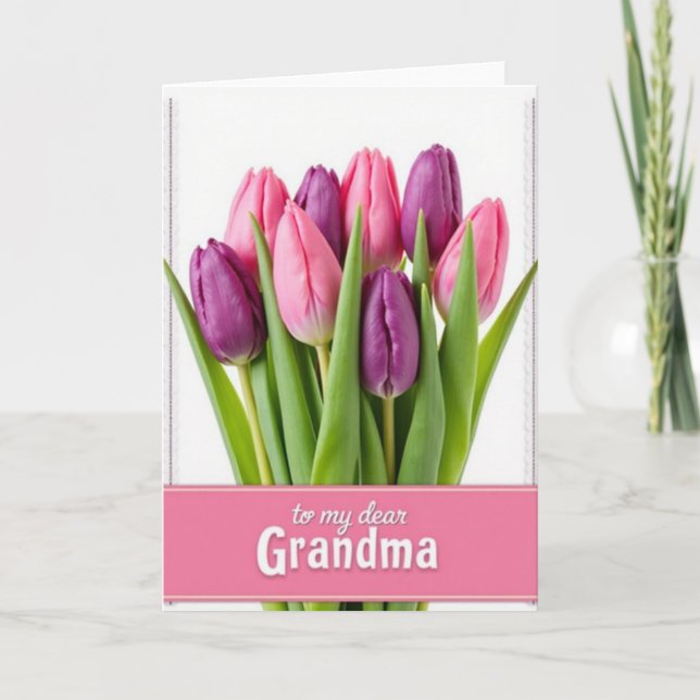 Rose Pink Mothers Day Note Card (Front)