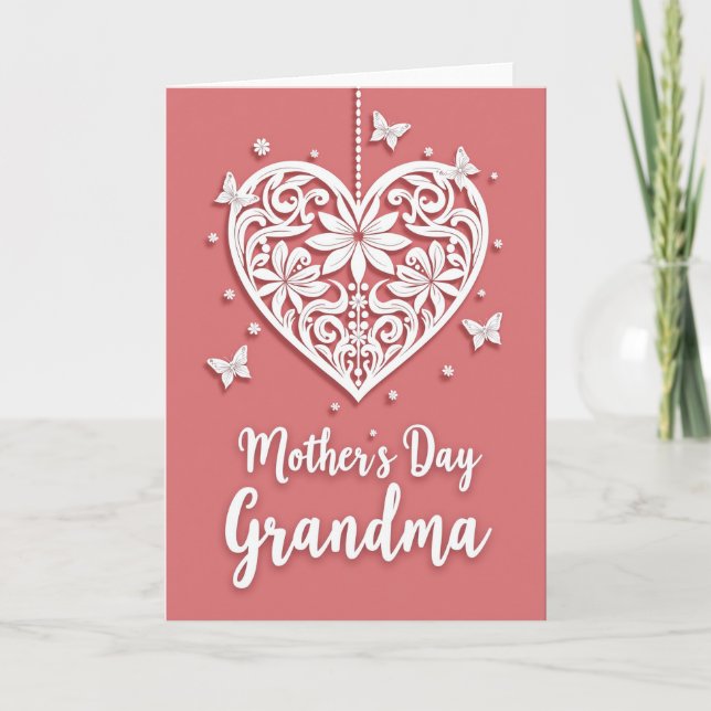 Rose Pink Mothers Day Tribute Card (Front)