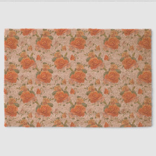 rose pink orange floral pattern wedding spring fiber doormat