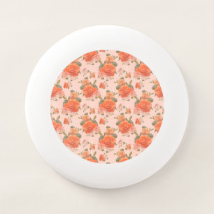 rose pink orange floral pattern wedding spring Wham-O frisbee