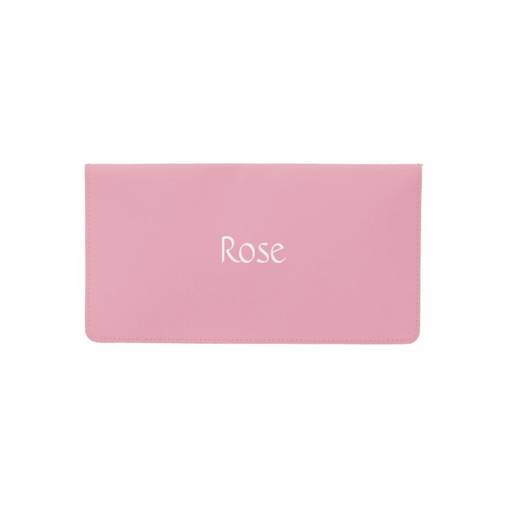 Rose Pink Personalized Checkbook Cover | Zazzle