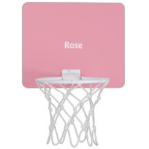 Rose Pink Personalized Mini Basketball Hoop