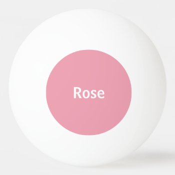 Rose Pink Personalized Ping Pong Paddle Ping-pong Ball by LokisColors at Zazzle