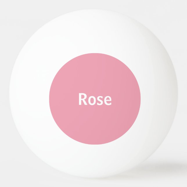 Rose Pink Personalized Ping Pong Paddle Ping-Pong Ball (Front)