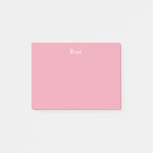 Rose Pink Personalized Post It Notes