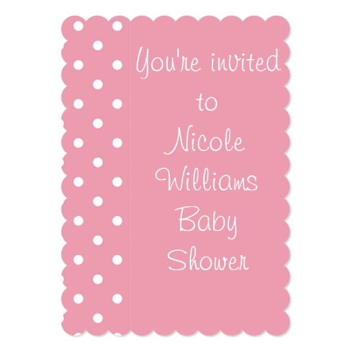 Pink Polka Dot Invitation Template 2