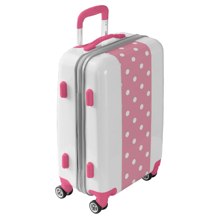 pink polka dot suitcase