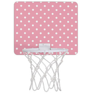 Rose Pink Polka Dot Mini Basketball Goal Hoop