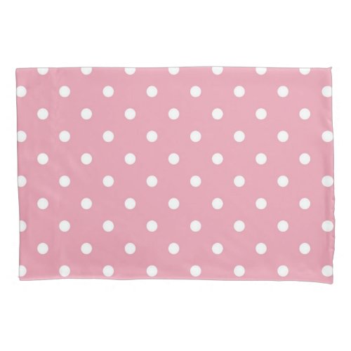 Rose Pink Polka Dot Pillowcase