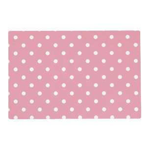 Rose Pink Polka Dot Placemats