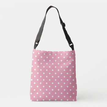 Rose Pink Polka Dots Crossbody Bag by LokisColors at Zazzle