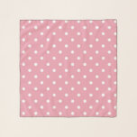 Rose Pink Polka Dots Scarf<br><div class="desc">A beautiful shade of pink that has just a hint of rosy color to it making it to dark for brighter, lighter names. Some of the products also incorporate matching rose and white polka dots. They are a blank canvas ready for your text or image.</div>
