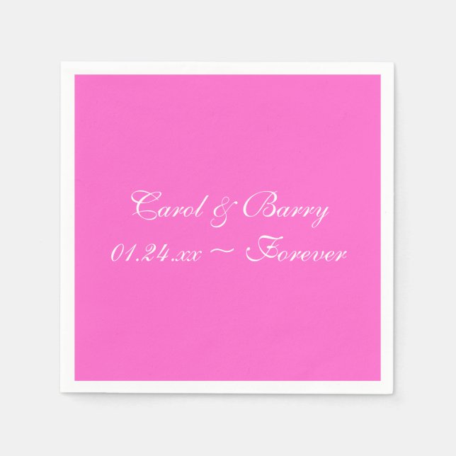 Rose Pink Premium Colorful Napkins (Front)