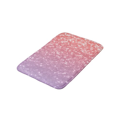 Rose pink purple lavender faux sparkles glitters bath mat
