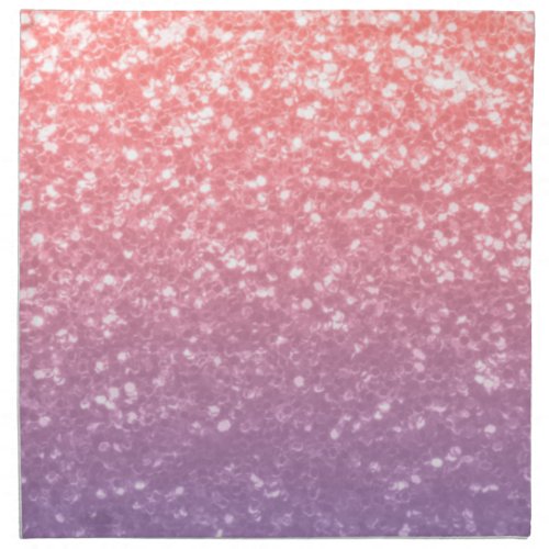 Rose pink purple lavender faux sparkles glitters cloth napkin