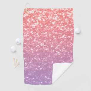 Rose pink purple lavender faux sparkles glitters golf towel