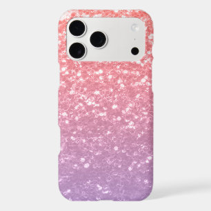 Rose pink purple lavender faux sparkles glitters iPhone 17 pro max case