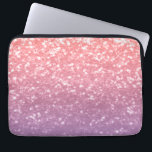 Rose pink purple lavender faux sparkles glitters laptop sleeve<br><div class="desc">Beautiful girly glamorous soft light ombre in rose pink purple lavender faux sparkles glitters. Photo of pink and purple sparkles glitter!</div>
