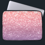 Rose pink purple lavender faux sparkles glitters laptop sleeve<br><div class="desc">Beautiful girly glamorous soft light ombre in rose pink purple lavender faux sparkles glitters. Photo of pink and purple sparkles glitter!</div>