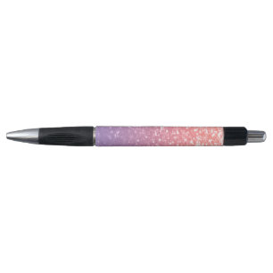 Rose pink purple lavender faux sparkles glitters pen