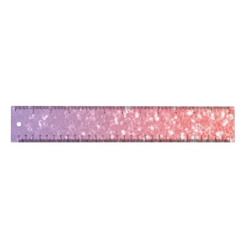 Rose pink purple lavender faux sparkles glitters ruler