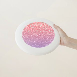 Rose pink purple lavender faux sparkles glitters Wham-O frisbee