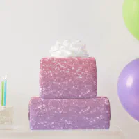 Pretty Pink & Purple Faux Glitter Gradient Wrapping Paper by Rose