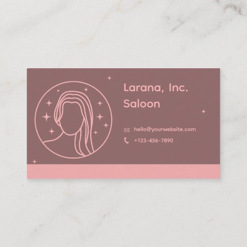 Rose Pink Simple Modern Feminine Business Card