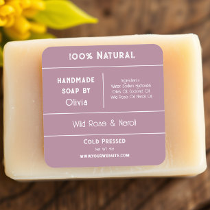 Rose Pink Soap Ingredient Product Labels