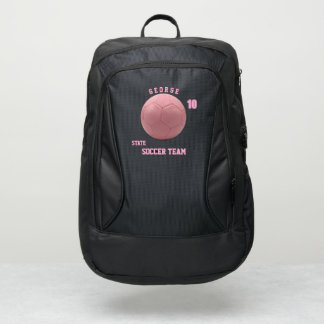 Rose pink soccer Football sport girls school Port Authority® Backpack