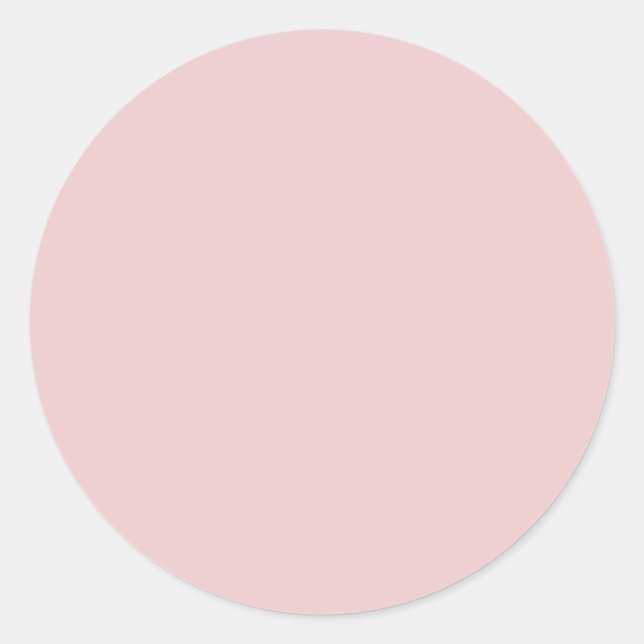 Rose Pink Solid Color Classic Round Sticker (Front)