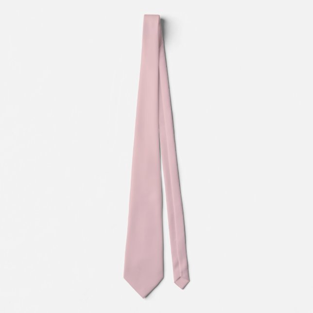 Rose Pink Solid Color Neck Tie (Front)