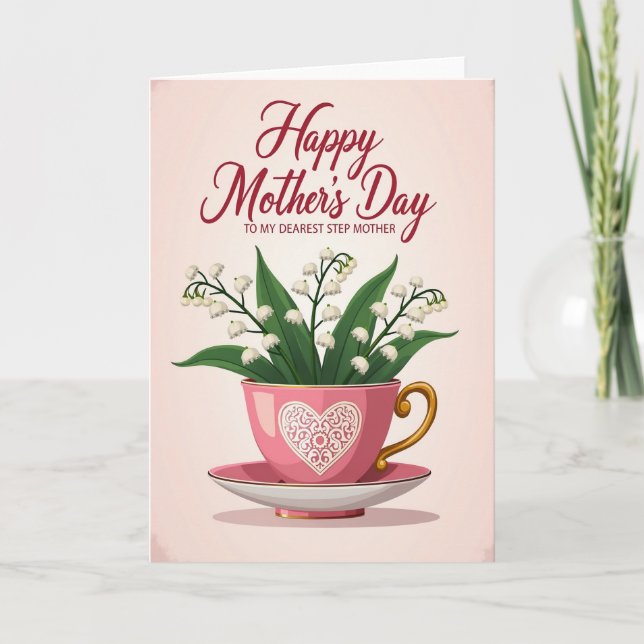 Rose Pink Sweet Mothers Day Card (Front)