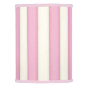 Rose Pink Vertical Stripes Victorian Style Lamp Shade