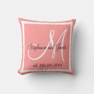 Rose Pink Wedding keepsake pillow