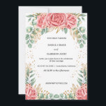 Rose Pink Wedding Minimalist save the date Invitation<br><div class="desc">Rose Pink Wedding Minimalist save the date
Invitation Gift, Wedding,  Modern Design,  Modern Invitation,  Elegant Pink Rose,  Floral Elegant Modern,  rose elegant romantic wedding,  pink flowers,  watercolor vintage</div>