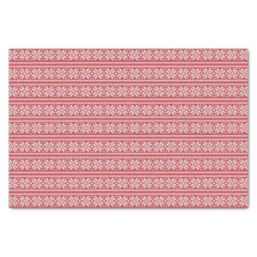 Rose Pink White Poinsettia Flower Christmas Tissue Paper