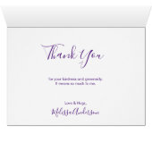 Rose & Poppy Floral Bouquet w/ Pink Stripes Thanks (Inside Horizontal (Bottom))