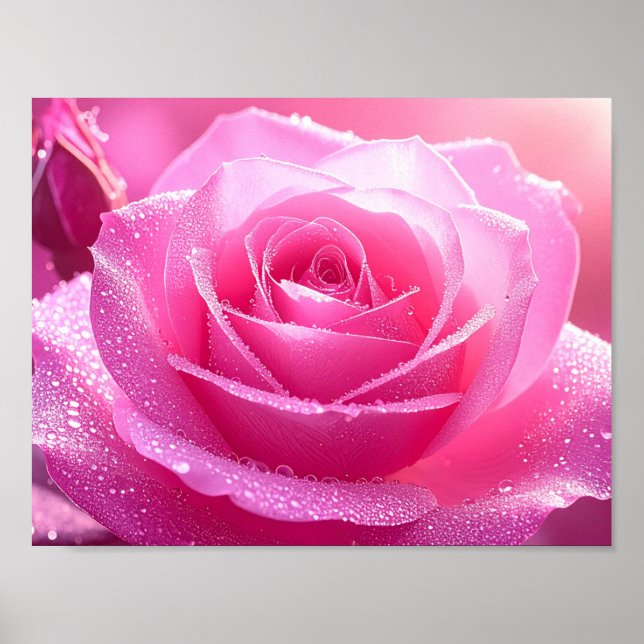 Rose Poster of Frederic Mistral Rose kissed by dew (Front)