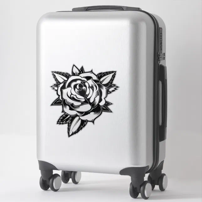 Rose Power Approved – Black & White Tattoo Sticker | Zazzle