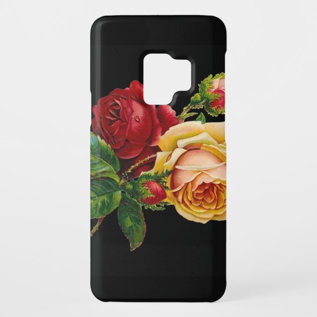 Rose Print Accessories - black, red, vintage art Case-Mate Samsung