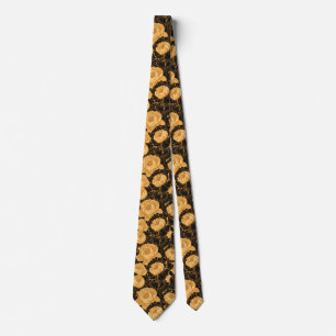 Rose Print Best Man Commencement Neck Tie