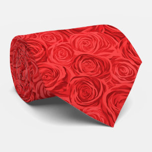 Rose Print Businessman Countryside Wedding Neck Tie