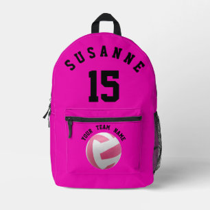 Rose Print Cut Sew Bag Volleyball Girls Fuchsia