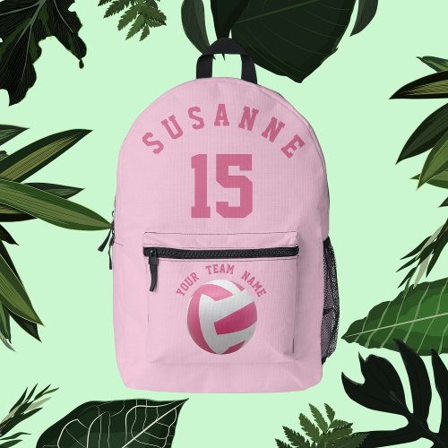 Rose Print Cut Sew Bag Volleyball Girls Pink Team