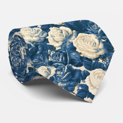 Rose Print Father Day Lakeside Wedding Neck Tie