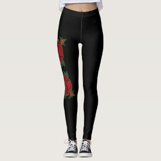 Rose Print Leggings
